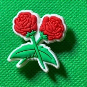 🌼 (5/$10 or 10/$15) NEW “Red Roses” Fun Croc Shoe Charm Collection
